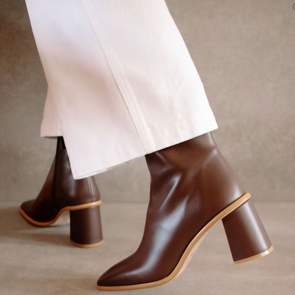 Alohas Heeled Ankle Boot West Cape Coffee Brown